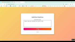Gold Price Sentimental Prediction in Python Projects