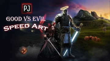 Halloween Speed Art, Photoshop manipulation, Photoshop art Medieval Knight, Spooky Season