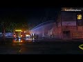 FIRE CREWS BATTLE INTENSE BLAZE AT ABANDONED FACTORY/WAREHOUSE