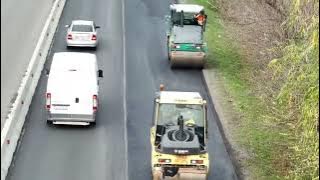 Asternere covor asfaltic pe DN6 intre Isalnita si Bradesti.