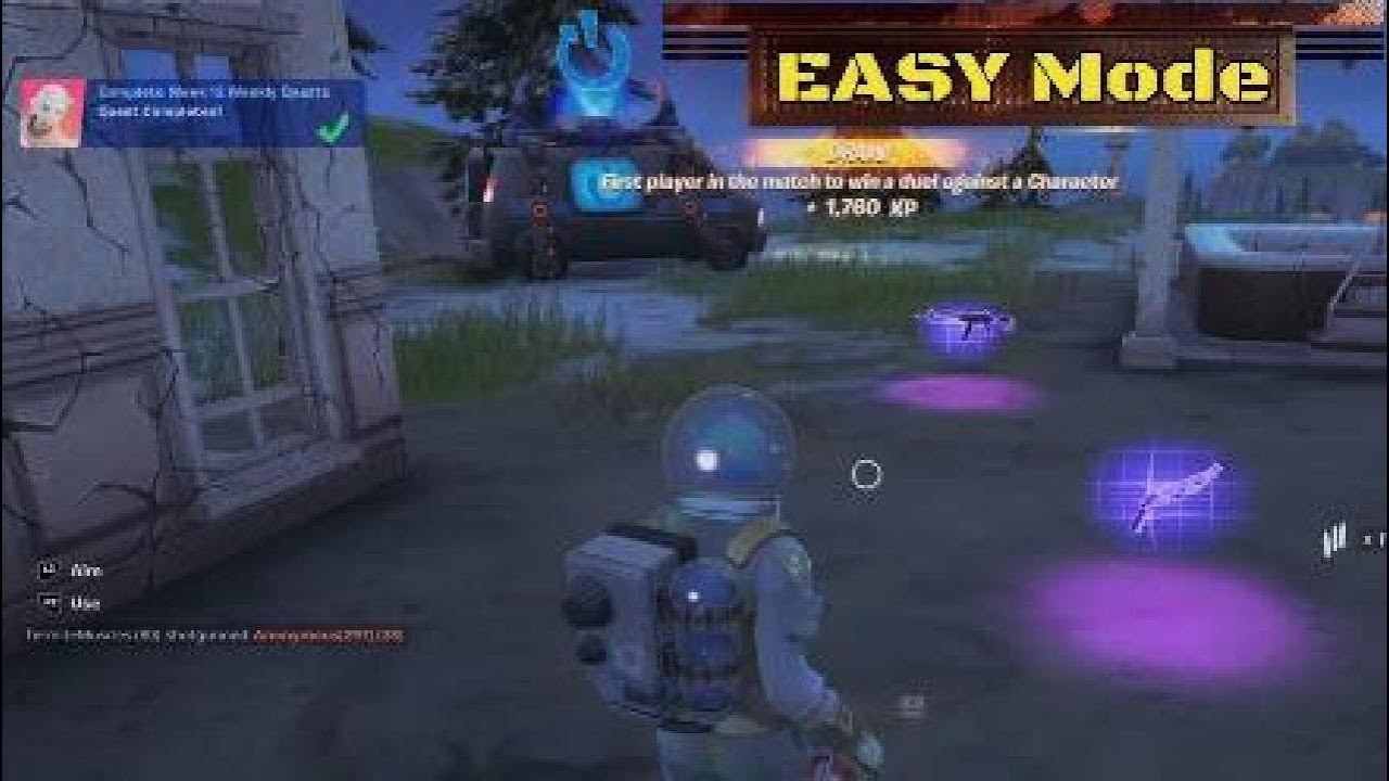Challenge a character to a duel and defeat them - Fortnite Weekly Quests Week 13