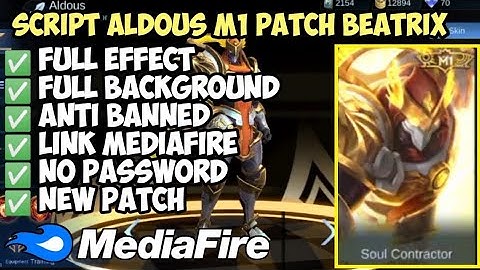 Aldous M1 Skin Script | King Of Supremacy No Password | Full Effects | Mobile Legends