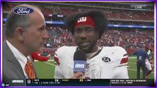 #Giants WR Malik Nabers postgame interview after four straight 100-yard games #NFL