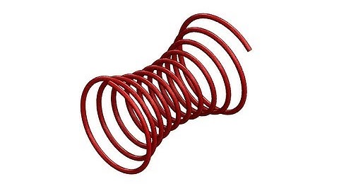 Sweep Surface, Lofted Boss/Base and Intersection curve to model a Hourglass Spring - Solidworks