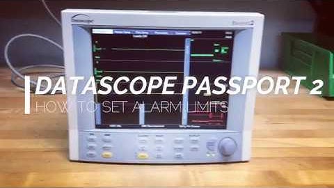 How to Set Alarm Limits on the Datascope Passport 2
