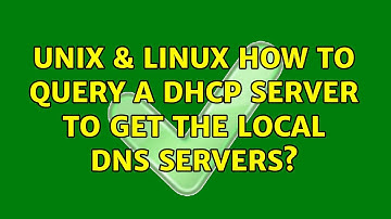 Unix & Linux: How to query a DHCP server to get the local DNS servers? (2 Solutions!!)