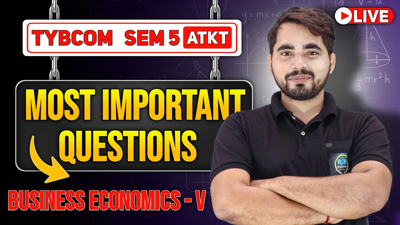 TYBCom Sem 5 Business Economics-V Most Important Questions | Mumbai University | Exam 2026 |