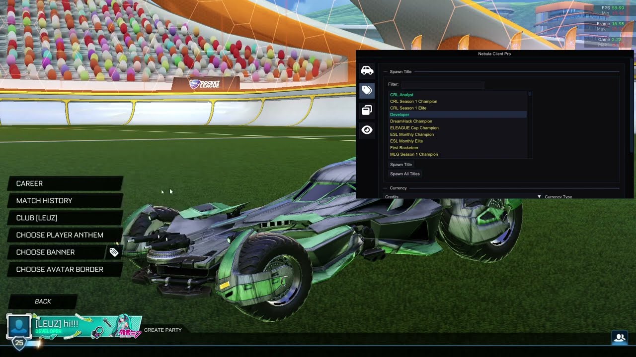 Nebula Client┃ Rocket League Mod Menu FREE [Showcase]