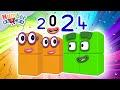 HAPPY NEW YEAR 2024! 🎉 | Numberblocks 123 - Nursery Rhymes &amp; Kids Songs | Full Episodes