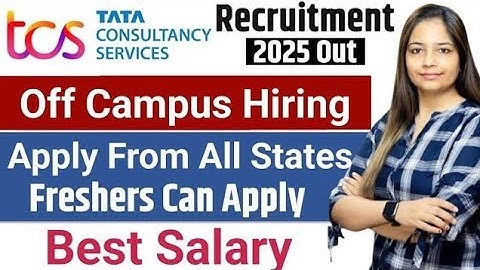TCS Work from home job | TCS Recruitment 2025 | TCS New Vacancy 2025|Dec 2025| OFF Campus Placements