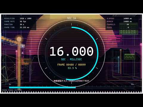 【サイバー風】遅延テスト用映像 FullHD/60fps【30秒タイマー】