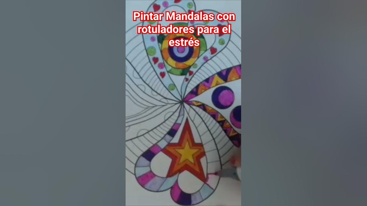 Pintar Mandala con rotuladores para el estrés 
