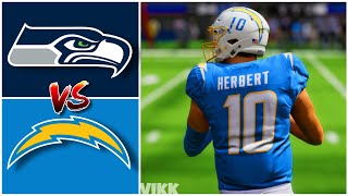 seahawks vs chargers simulation (madden 24 updated rosters)