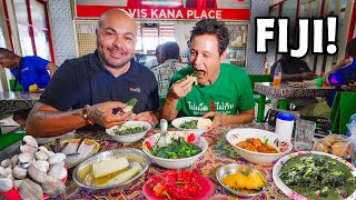 First Time in Fiji 🇫🇯 FIJIAN STREET FOOD - Taro Leaves, Fish Kokoda + Market Tour!
