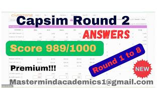 990/1000 Competition Capsim Round 2 Answers &amp; Guide 2026