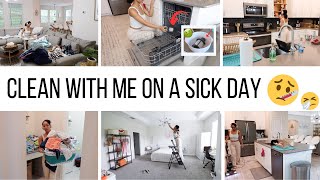 SICK DAY CLEAN WITH ME!! // CLEANING MOTIVATION // Jessica Tull cleaning