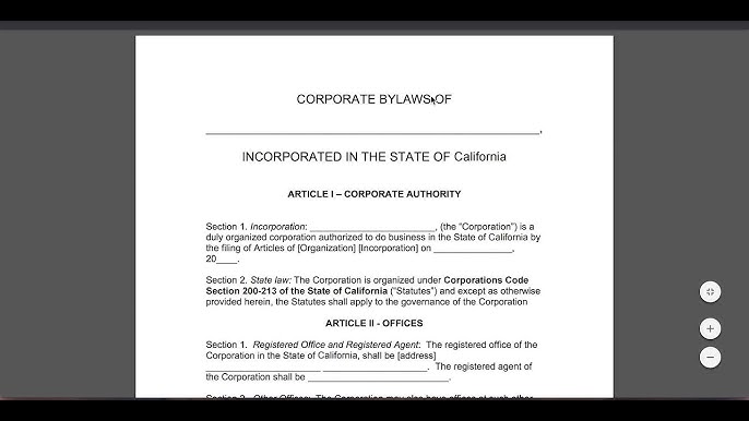 Free Corporate Bylaws Template | PDF | Word - YouTube free-corporate-bylaws-template-pdf-word-youtube