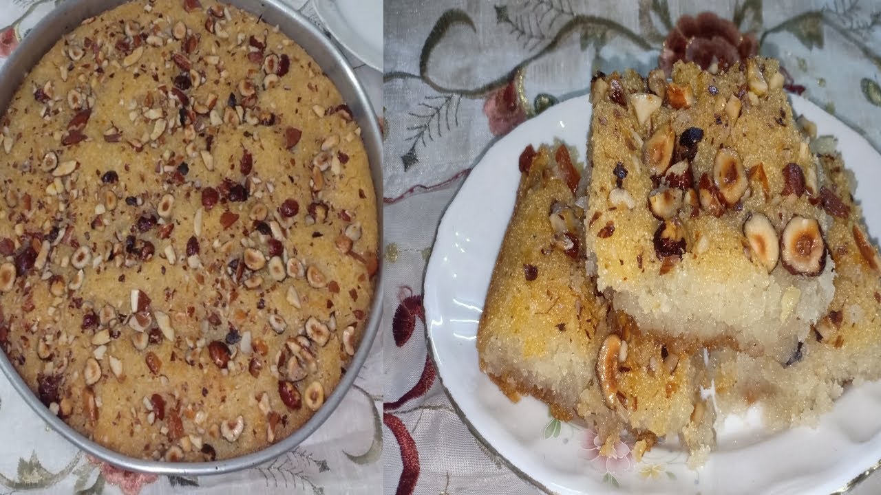 بسبوسة الحلواني بكل أسرارها بدون لبن ولا قشطة ولا زبادي بسبوسة مستحيل تنشف معاكي تاني #بسبوسة_صيامي