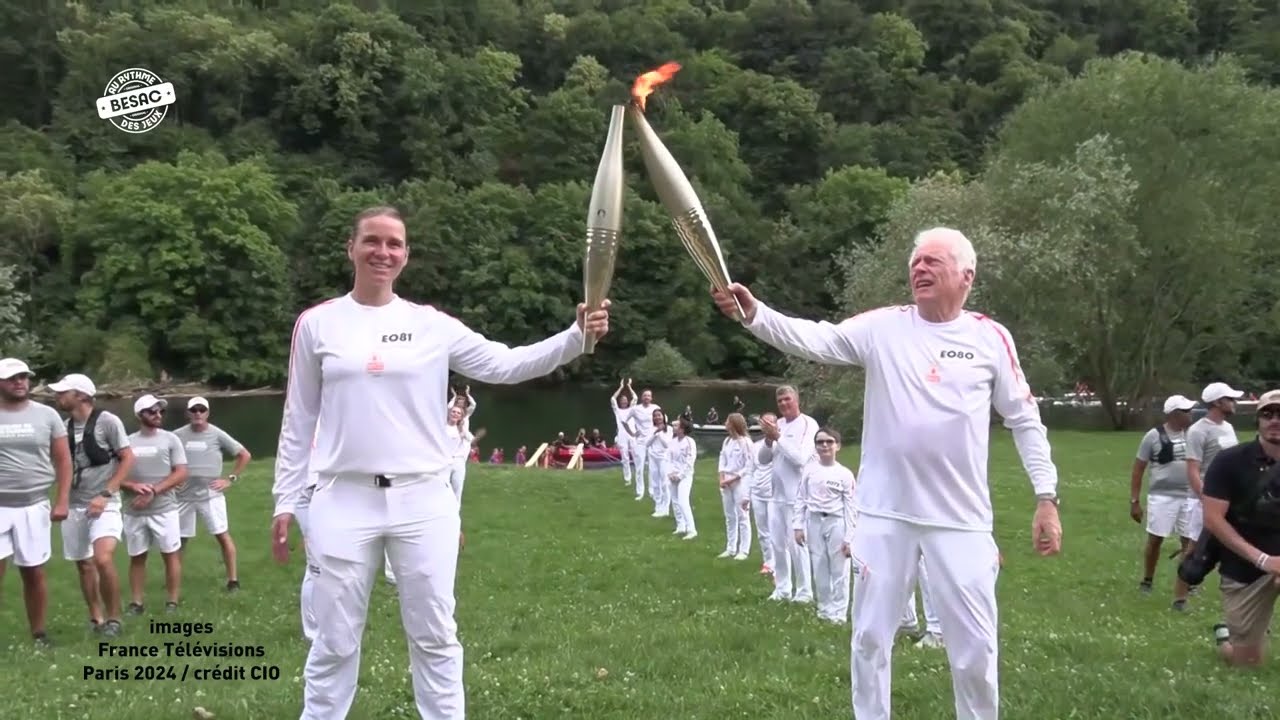 Passage de la flamme Olympique à Besançon 2024