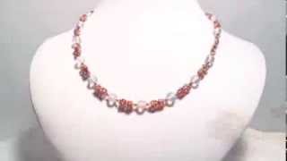 Copper Opalite Beaded Byzantine Necklace