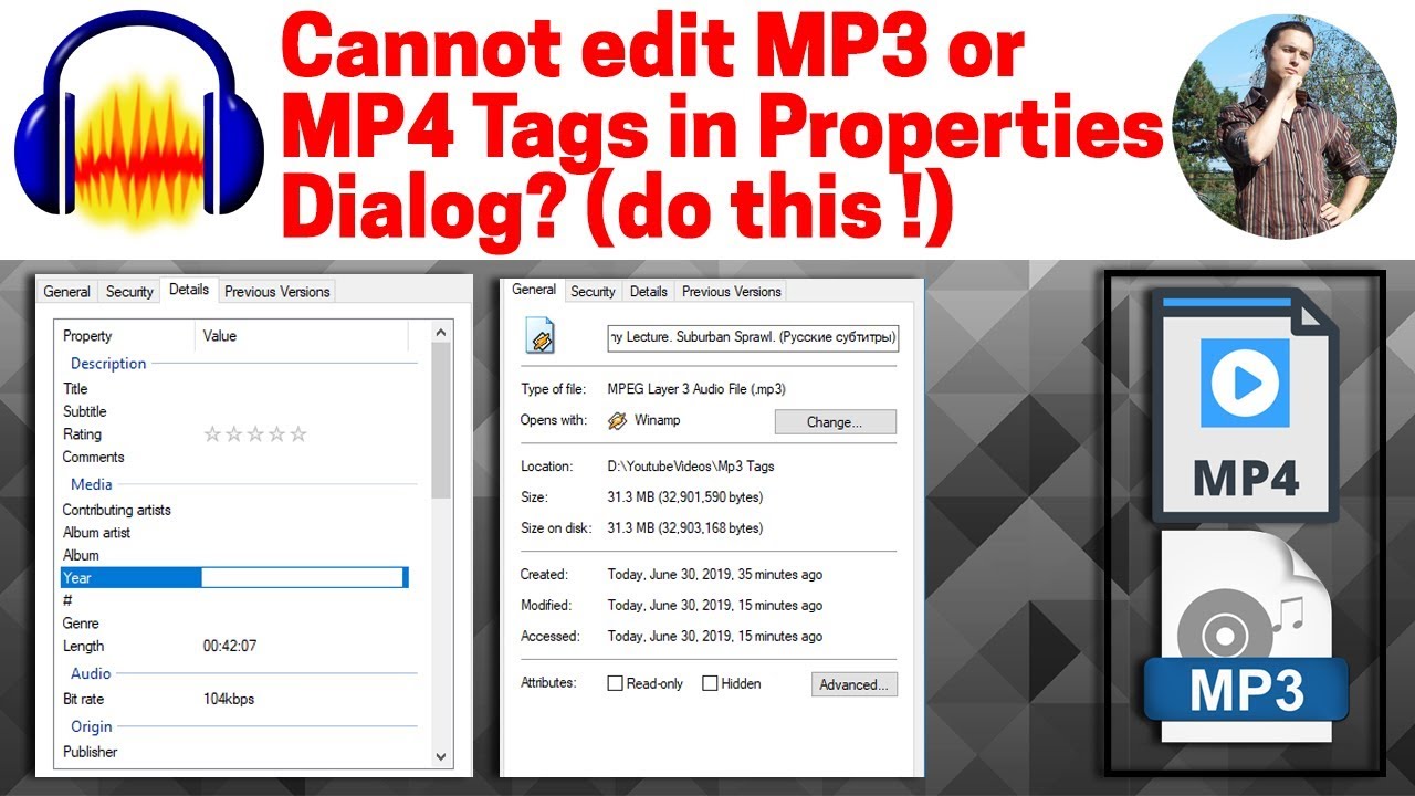 Cannot edit mp3 Tags in Properties (two ways to fix!) - YouTube