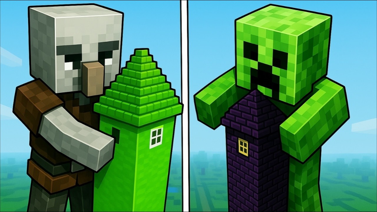 Minecraft Moblar tuzoqlarga tula bino qurishibdi🤯 [biz tuzoqlardan Uta oldikmi?]