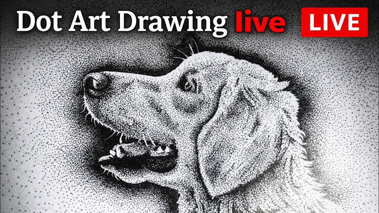 🛑Dot Art Live | Realistic Dog PortraitDot Art Live 