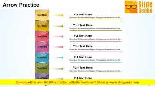 Ppt Plumb Arrow Practice The Powerpoint Macro Steps 7 Stages Templates