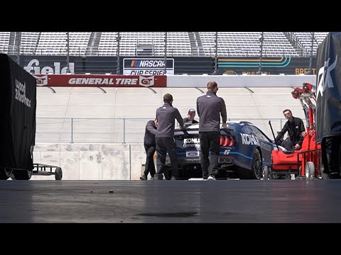 Soothing sights and sounds for NASCAR fans: Unloading day at the track