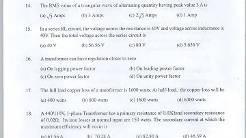 AP/TS TRANSCO SUB ENGINEER PREVIOUS PAPER PART-2
