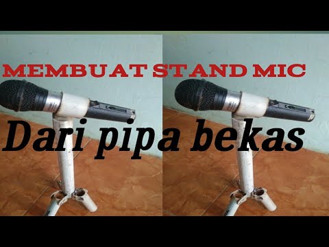 Cara membuat stand mic meja dari pralon/pvc bekas