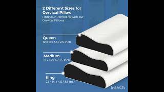 Memory Foam Cervical Neck Pillow Pain Relief Sleep Improves Posture Spinal Alignment,Neck Pain Relie