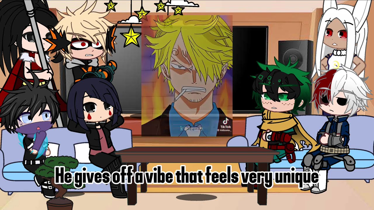 𝙋𝙧𝙤 𝙝𝙚𝙧𝙤𝙚𝙨 𝙧𝙚𝙖𝙘𝙩 𝙩𝙤 deku as sanji | onepiece | Strawhat | luffy | MHA BNHA | Gacha life