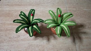 Tutorial Aloe Vera #crochet #uncinetto #aloe #piantegrasse #cactus