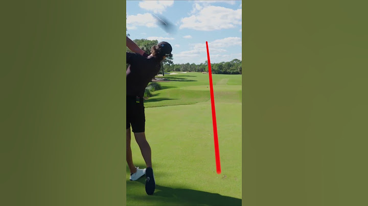 Tiger Woods hits the ball off the heel.