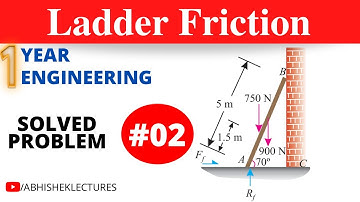 PROBLEM 02 | LADDER FRICTION iN ENGINEERING MECHANICS | SOLVED EXAMPLE 