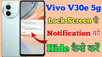 Vivo V30e 5g Lock Screen Par Notification Ko Hide Kaise Kare // How To Hide Notification Vivo V30e