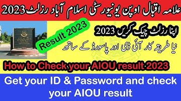How to check AIOU ( Allama Iqbal Open University ) result 2022