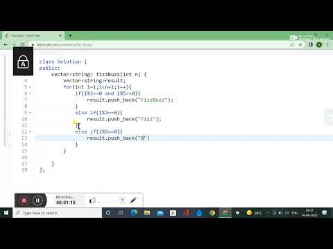 412.  Fizz Buzz || LEETCODE SOLUTION || IN C++ || DATA STRUCTURE AND ALGORITHM