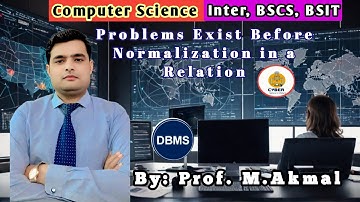 What RELATION Problems Exist Before Normalization? Computer Science Inter, BSCS, BSIT