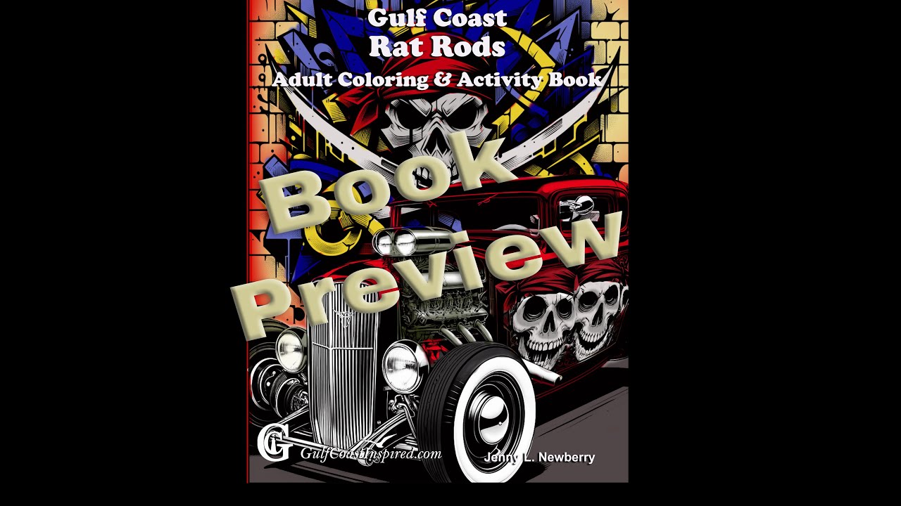 Gulf Coast Rat Rods Coloring Book Preview: Unique Art for Car Enthusiasts