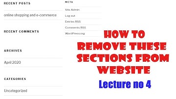How to remove meta section from wordpress website (lecture no 4)