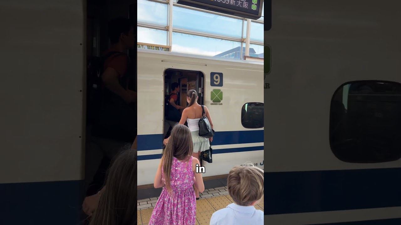 First time on a bullet train in Japan as a family of 5…