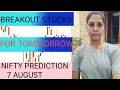 NIFTY ANALYSIS & BREAKOUT STOCKS FOR 7 AUGUST