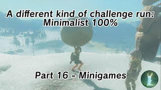 Minimalist 100% Part 16 - Minigames
A different kind of challenge run: Minimalist 100%
Part 16 - Minigames
I still needed a ton of cash for Tarrey Town and the Fairy Fountains. As a reminder:
The first Fairy Fountain costs 100 rupees, but Ive already paid that in part 10 of the series because I needed the picture for Pikango.
The second one costs 500
The third one costs 1,000
The last one costs 10,000
Malanya costs 1k fix no matter when you unlock the Horse God Spring
Tarrey Town itself doesnt cost any rupees, but Hudson only moves there AFTER you bought the house, so you have to pay 3k rupees and 30 wood bundles. It also unlocks the Hylian Homeowner quest, and later From the Ground Up. Luckily, the residents and upgrades to Tarrey Town are optional again, so I wont have to farm a hundred more wood bundles for that guy.
Total amount of cash needed: 15,500 rupees. And I started with 50 rupees.
As for how viable the various minigames are for this run:
Footrace: Relieable, easy to do, but hella boring after the 50th time and (minus the entrance fee) you only earn 30 rupees per win, which takes forever.
Deer Hunting: Forget it. The only reasons I played this at all was to include it in the video, and then again at the end to round up the rupee count to an even number, but I wont touch that minigame ever again.
Test of Wood: You can only break your own record so many times, and the mere 40 rupees you win if you dont break your record are not worth risking the only shield Im allowed to have.
Sand-Seal Race: nets you 200 rupees if you break your own record, and zero if you dont (as you just get the entrance fee back). It was fun while it lasted, but you can only break your record so many times.
Shield Surfing: Im too clumsy to actually earn something with this, and there is the risk of obtaining a shield for the more profitable courses. The risk-free beginner course only nets you up to 30 rupees.
Snowling: Highly profitable if you dont mind obtaining a Blizzard Rod, but I do mind, as it is an optional item. In order to avoid obtaining the rod, I would need a full melee weapon inventory (which is even more NOT allowed in this challenge) or only land spares instead of strikes, but then it nets you only 80 rupees per try instead of 280, takes twice as long to play (plus extra dialogue) and there is STILL the risk of accidentally landing a strike or waste both throws. It still seemed like the best option in the end.
Bird-Man Research and Paragliding on Eventide: Both take more than one ring of stamina to win something. Plus, the Eventide Course isnt possible prior to activating the shrine - even if you finished the Stranded on Eventide quest. The Rito offering to play the minigame simply isnt there unless you activate the shrine. I tried both, but didnt include them in the video because of the 15 minute cap.
Flight Range Archery: Teba wont move to the Flight Range unless you finish the Vah Medoh quest first
Boom Bam Golf: Screw that.
(Super) Gut Check Challenge: Unlocks item descriptions for the rupees you collect, which I wanted to specifically avoid. It wouldnt make sense to first revert to an older save file and sacrifice gameplay progress to un-do picking up loose rupees, just to still do it later during an optional minigame.
Restoring the Blue Flame: The entrance fee is 20 rupees and the first time you win 50 no matter how fast you are, so you make 30 rupees profit.
Horseback Archery and Hurdle Jumping: only possible with a registered(!) horse, and you also win optional items before youre able to win rupees.
Carry the Ice requires the completion of the Perfect Drink shrine quest first.
Gambling in Lurelin is purely luck-based and will leave an opened treasure chest behind, so its not the most elegant solution. And savescumming the guy that gambles for you takes some time (because of the campfire, mostly) and seems to have a very low success rate.
In the end, I settled for Snowling, which seemed like the safest and fastest option given the circumstances. Of course there are also quests to make quick cash (A Gift for the Great Fairy, A Good-Sized Horse etc.) but solving optional quests is forbidden in this run.
Additional information:
All minigames: https://gamefaqs.gamespot.com/boards/189707-the-legend-of-zelda-breath-of-the-wild/75639750
Technically, the counter would have gone up if I hadnt already visited the locations where the minigames take place, because things like the Tanagar Canyon Course and Pondos Lodge are discoverable locations Minimalist 100% Part 16 - Minigames
