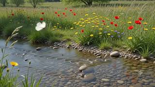 Meadow Stream πΌ 3 Hours of Gentle Water & Nature Sounds