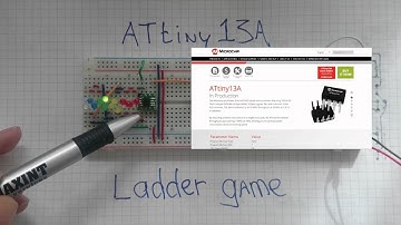 Made: Ladder game for ATtiny13A using Charlieplexing