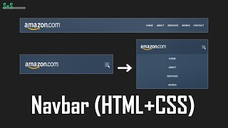 $+$ Responsive Navbar Without Js || HTML+ CSS || Navbar - 01 || Abdus Sabur