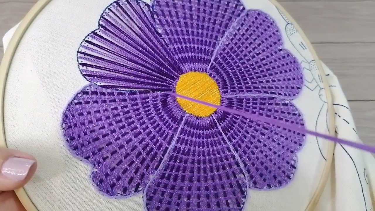 Puntada Fantasía Para Una Flor Grande 🌺