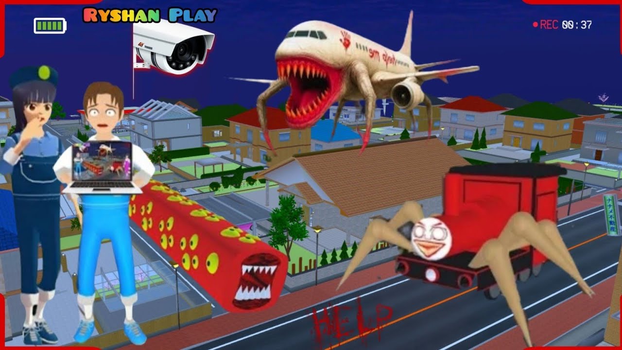 ( Haunted 😭 ) YUTA MIO PANIK Buat Banyak CCTV Mereka  😱| SAKURA SCHOOL SIMULATOR Horror Drama👹